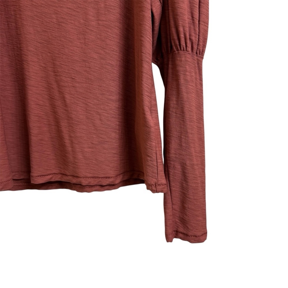 Anthropologie Nation LTD Emilia Rusted Rose V Neck Drama Puff Sleeve Top Size M - Picture 7 of 13